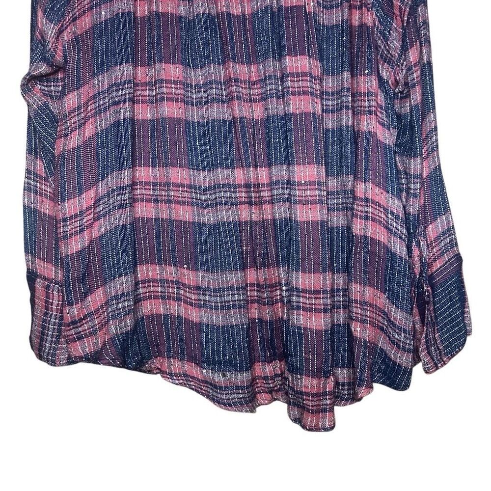 Free People Fearless Love Pink Bell Long Sleeve Tunic Top Size S Striped Boho - Picture 6 of 13